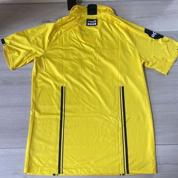CAPELLI WOMEN'S OFFICIAL REFEREE V-NECK SHORT SLEEVE JERSEY L REFEREE YELLOW NWT - Picture 7 of 7